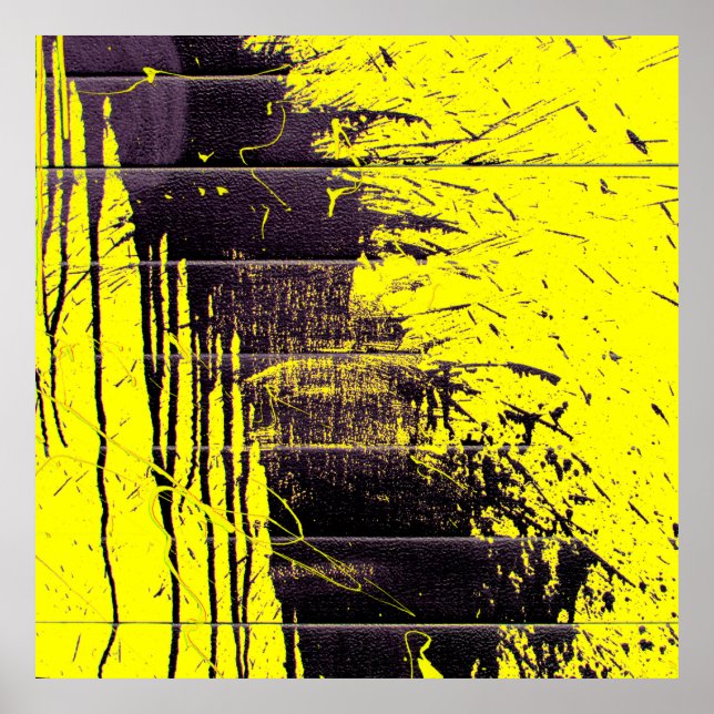 Svart abstrakt stänk färgdroppar på ett ljust öga poster (Framsidan)