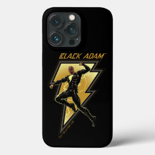 Svart Adam Lightning Bolt Character Illustration