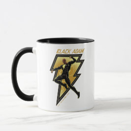 Svart Adam Lightning Bolt Character Illustration Mugg