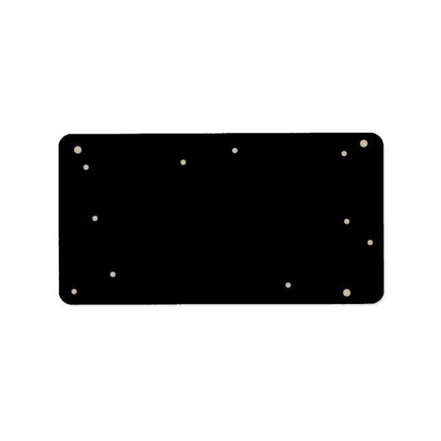 Svart adressetikett med egen text (Framsidan)