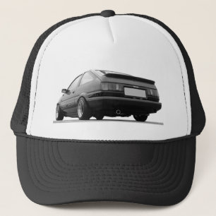 Svart AE86 & vit Keps