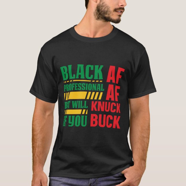 Svart AF-Professionell - Arocentric Black History T Shirt (Framsida)
