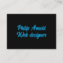 Svart Affärskort med blå text Visitkort