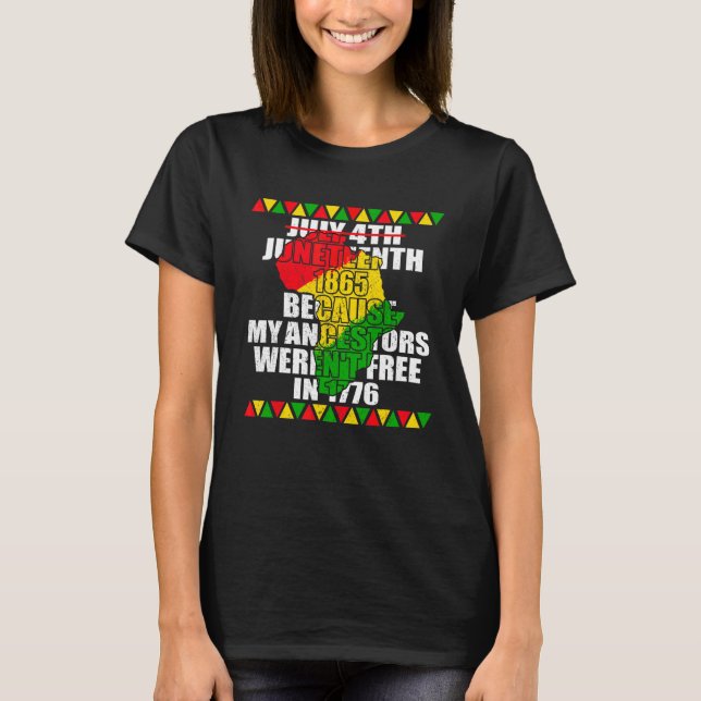 Svart afrikansk Flagga P T Shirt (Framsida)