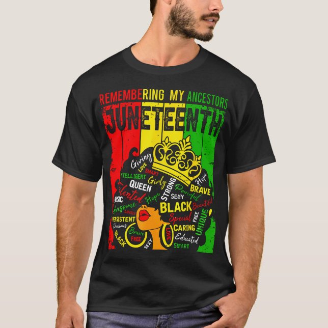 Svart afrikansk himmel t shirt (Framsida)