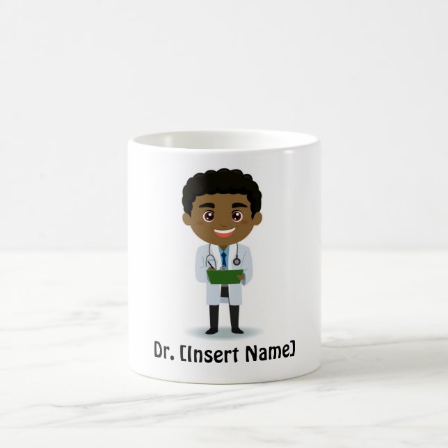 Svart/afrikansk Male doktor för Kaffemugg (Center)