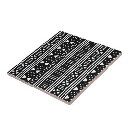 Svart afrikansk MudCloth färg som kan ändras för Kakelplatta