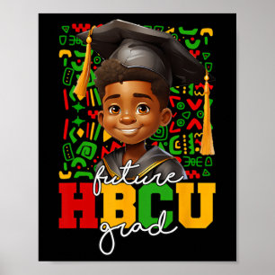 Svart Afrikansk Pojke College Examen Framtid Hbcu Poster