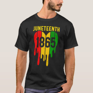 Svart afrikanska amerikanska Flagga Freedo 1865 T Shirt