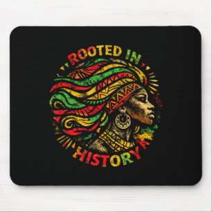 Svart afro kvinna afrikanska rötter melanin histor musmatta