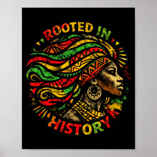 Svart afroamerikansk kvinna afrikanska rötter mela poster