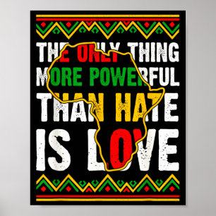 Svart afroamerikansk stolthet afro kärlek större ä poster