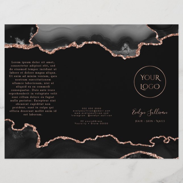 Svart agatbroschyr (Framsida)