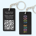 Svart akryl QR-kodnyckelkedja med rektangel för Lo<br><div class="desc">Anpassa vår förstklassiga QR-nyckelkedja med QR-kodlänk, logotyp för företag (på motsatt sida) och anpassningsbar. Den är vattentät och UV-resistent. QR-nyckelkedjor är ett enkelt sätt för dig att din information, och de är användbara säljfrämjande åtgärder för kunder. Storleken på nyckelkedjan för rektanglar är 1, 5 x 2, 75 tum. Designat i...</div>