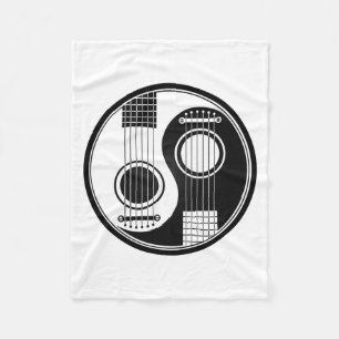 Svart akustiska gitarrer Yin Yang för anpassade Fleecefilt