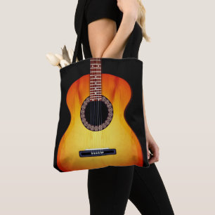 Svart akustiskt gitarr tygkasse