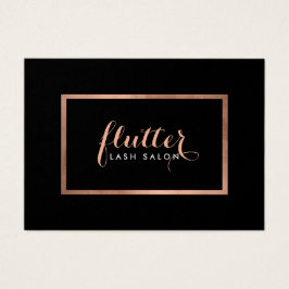 Svart akvarvård vid Ro Guld,, Logotyp Salon  Visitkort