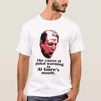 Svart Al Gore för global värme T-shirt