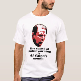 Svart Al Gore för global värme Tee