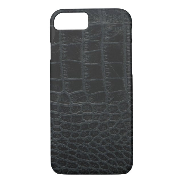 Svart Alligator Skin iphone case Case-Mate iPhone Skal (Baksida)