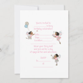 Svart Älvor, födelsedagsinbjudan Inbjudningar