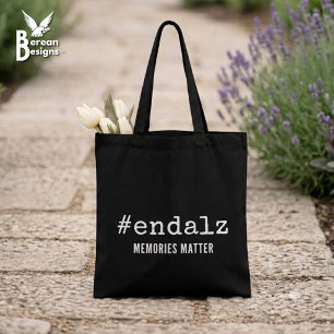 Svart Alzheimersmedvetande Hashtag Avsluta Alz Tygkasse