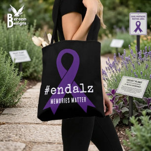 Svart Alzheimersmedvetande Hashtag Avsluta Alz Tygkasse