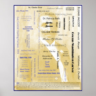 Svart amerikanuppfinnareaffisch mig poster