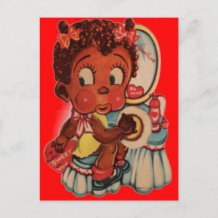 SVART AMERIKANVYKORT - VALENTINES DAYGÅVOR HELG VYKORT