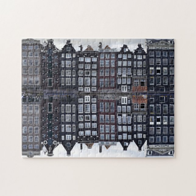 Svårt Amsterdam Houses Jigszles Puzzles Pussel (Horisontell)