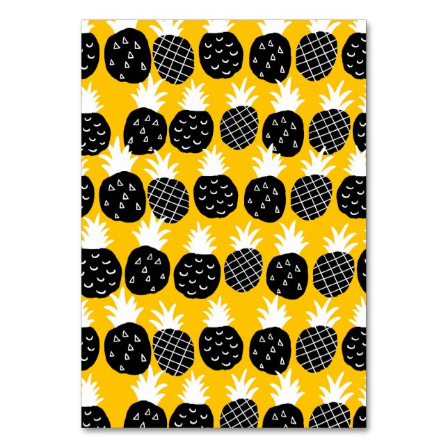 Svart ananas bordsnummer (Framsidan)