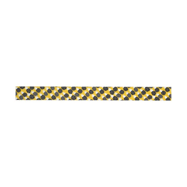 Svart ananas etikettband (Individuell)