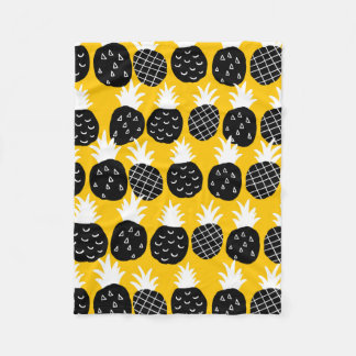 Svart ananas fleecefilt