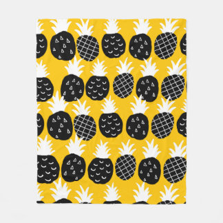 Svart ananas fleecefilt