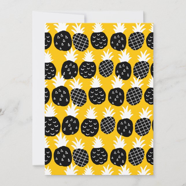 Svart ananas inbjudningar (Framsida)