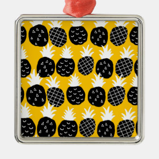 Svart ananas julgransprydnad metall