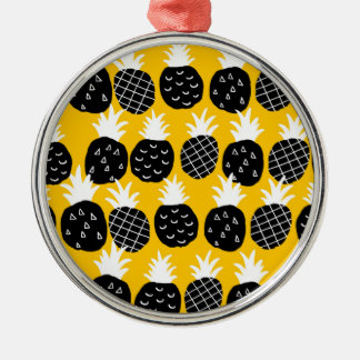 Svart ananas julgransprydnad metall
