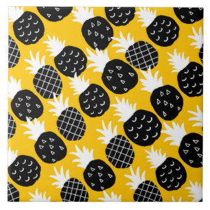 Svart ananas kakelplatta