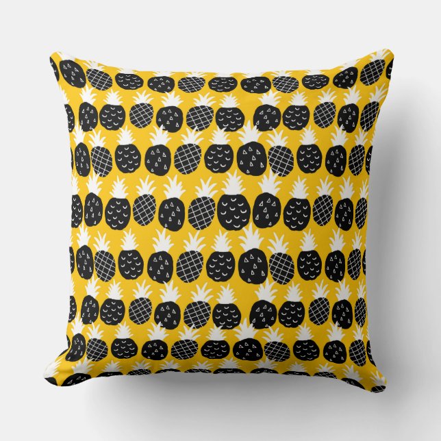 Svart ananas kudde (Framsida)