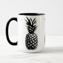 Svart ananas mugg