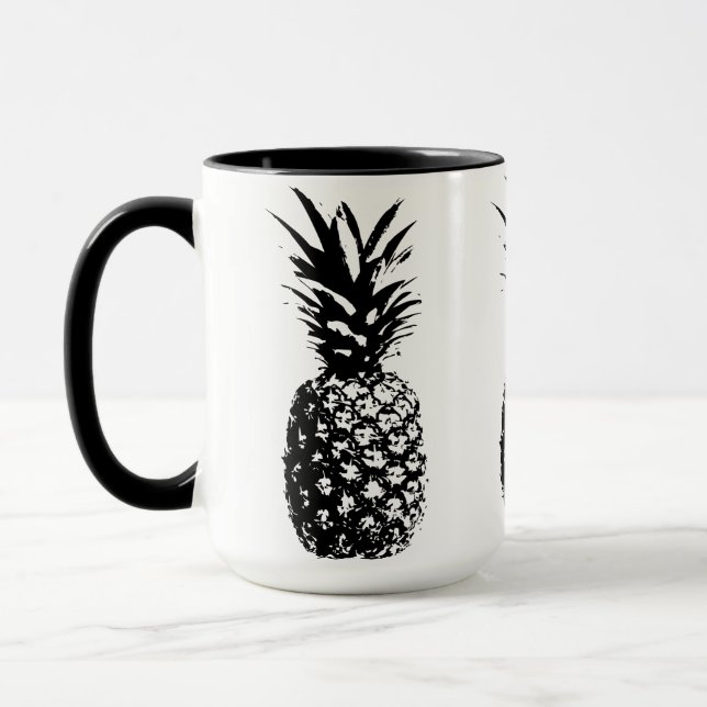 Svart ananas mugg (Vänster)