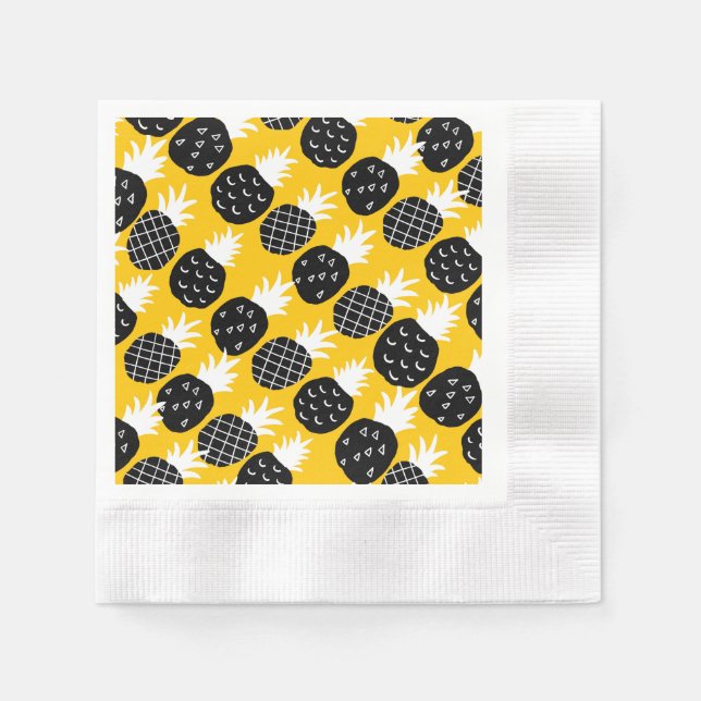Svart ananas pappersservett (Framsidan)