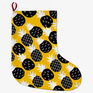 Svart ananas stor julstrumpa