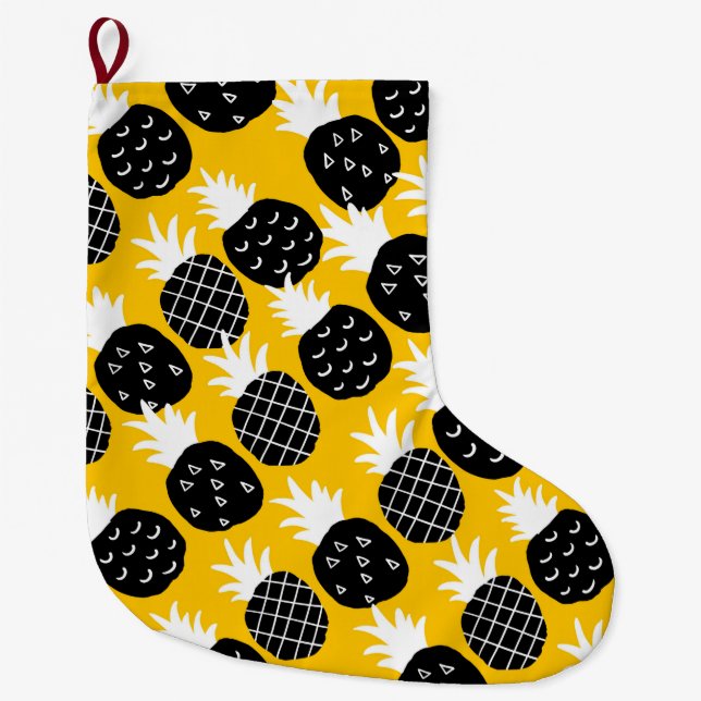 Svart ananas stor julstrumpa (Framsidan)