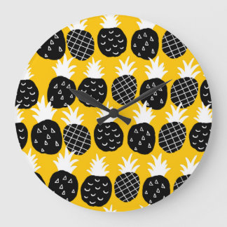 Svart ananas stor klocka