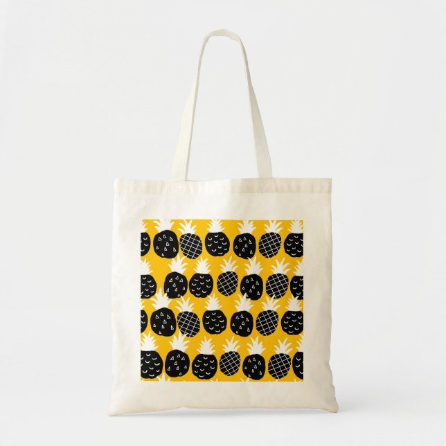 Svart ananas tygkasse (Framsidan)