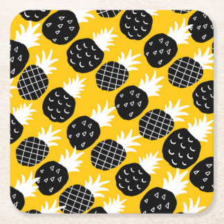 Svart ananas underlägg papper kvadrat