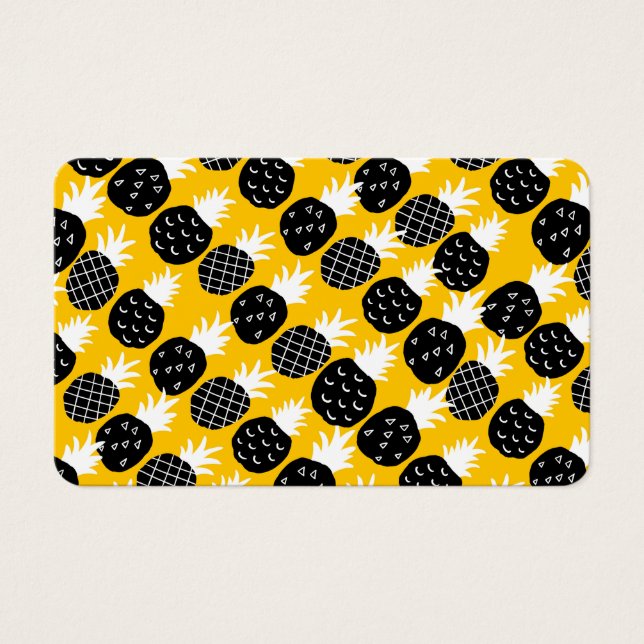 Svart ananas visitkort (Framsida)