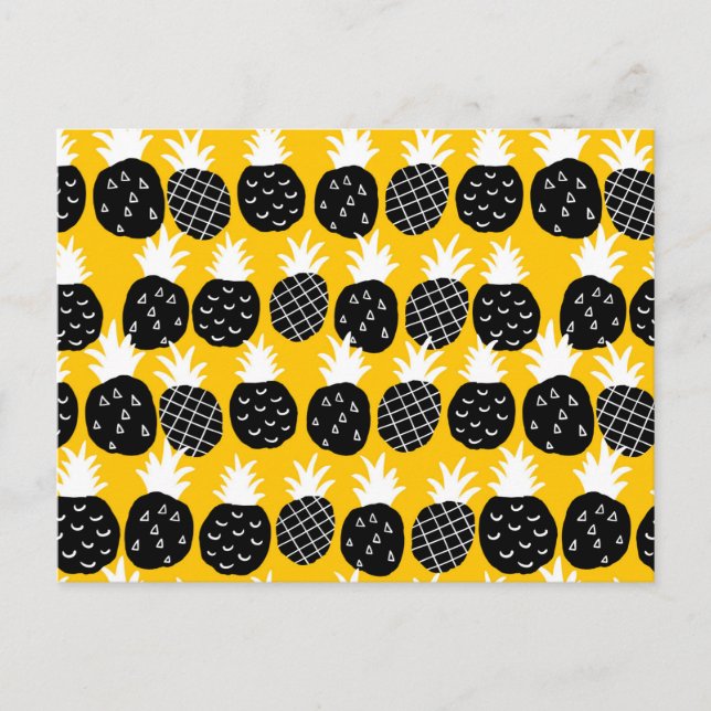 Svart ananas vykort (Framsida)