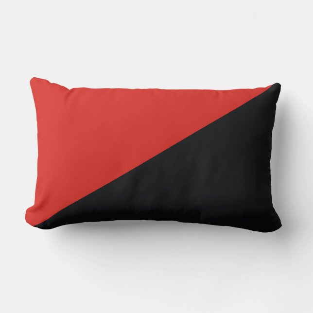 svart anarkisk flagga lumbarkudde (Framsida)
